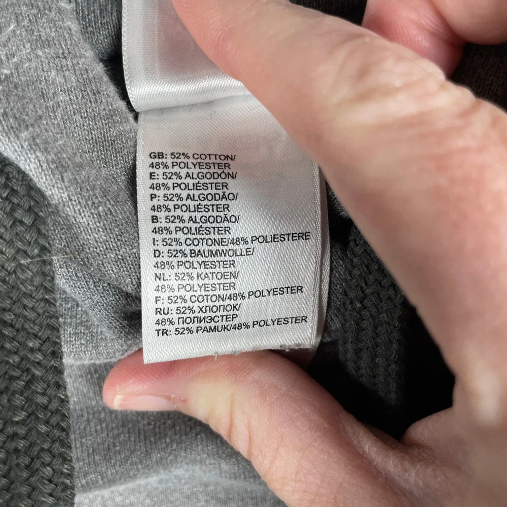 The North Face Hoodie Mens L Gray Green Half Dome Pullover Sweatshirt